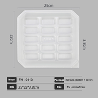 Barquette d'emballage personnalisée pour aliments surgelés en plastique RPP/PP écologique et jetable, avec compartiments, pour raviolis, logo personnalisé, marque Dashan