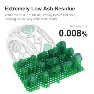 <span class=keywords><strong>Resina</strong></span> Calcinabile per Gioielleria ad Alta Precisione e Alto Contenuto di Cera UV 405nm 1kg, <span class=keywords><strong>Polimero</strong></span> DLP LCD per Fusione Facilitata, <span class=keywords><strong>Resina</strong></span> Verde per Stampante 3D per Gioielli - Product Image 4
