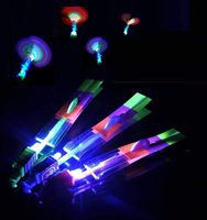 Hélicoptères lumineux LED (multicolores) style lance-pierre, jouet volant à lancer, s'envole jusqu'à 30 mètres, idéal pour les jeux en extérieur