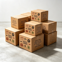 Boîte de déménagement en carton ondulé kraft E-Flute, vente en gros directe usine, faible MOQ, conception personnalisée gratuite, logo sur mesure, pour emballage de détail