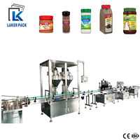 Ligne de machines automatiques de remplissage et de bouchage de pots de poudre d'épices et d'assaisonnements, petites machines pour les entreprises à domicile