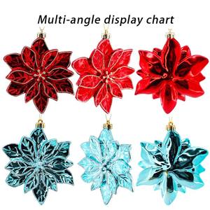 Ornements suspendus d'arbre de Noël en plastique personnalisés de haute qualité décoration festive en forme de fleur pour les fêtes bricolage ornement de Noël - Product Image 3