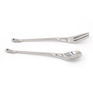 DFO03 Cubertería de Acero Inoxidable de Alta Calidad, Cuchara Creativa con Mango de Concha para Pastel, Miel y Postre, Cuchara para Café, Tenedor para Ostras - Product Image 2