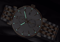 Montres mécaniques automatiques en acier pour hommes, design d'usine et personnalisation par lots, affichage 24 heures, pour marque privée