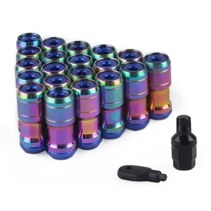 racing parts VOLK-T Colorful Hot Selling Durable Alloy Steel Auto Parts Lock Conical Wheel Lug Nut Set