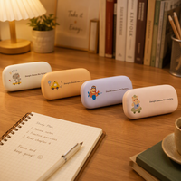 Étui à lunettes rigide personnalisé avec motif de dessin animé mignon, boîte à lunettes portable adorable avec doublure douce pour enfants, adolescents et femmes