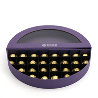 Boîte à bonbons en chocolat en forme de demi-lune personnalisée, boîte cadeau en carton semi-circulaire pour chocolat
