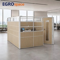 EGROspace Cloisons de séparation de bureau modulaires professionnelles personnalisées en verre pour espaces privés
