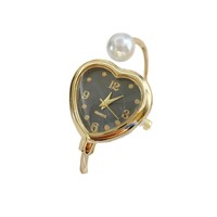 Montre Femme Minimaliste Polyvalente en Perles Cœur, Style Ouvert, Bracelet Montre Quartz pour Femme, Vente en Gros OEM/ODM