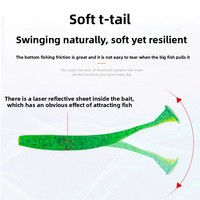 Leurre souple en PVC Luya 7/5,5 cm, appât explosif pour insectes, bicolore, queue en T, monochrome, queue enroulée, pour la pêche à la perche
