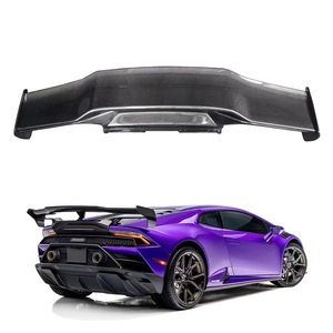 Kit de cuerpo de fibra de carbono de alta calidad Runde para <span class=keywords><strong>Lamborghini</strong></span> Huracan LP580 LP610 actualización estilo EVO alerón de doble capa ala media - Product Image 1