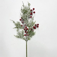 Sapins de Noël artificiels pliables, avec branches d'épicéa floquées, tiges réalistes, fraîches, robustes, pré-blanchies, couleur claire, pour vase