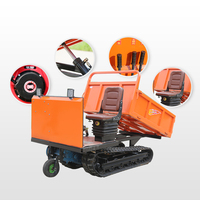 Offre Spéciale mini-brouette à chargement automatique, petit transporteur à chenilles, benne hydraulique, chargeur 4x4 pour transporter