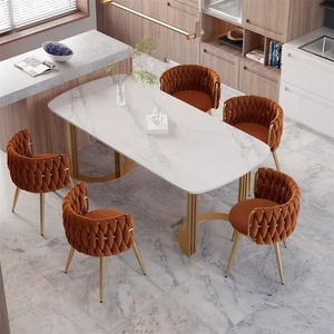 <span class=keywords><strong>NOVA</strong></span> Nordic Orange Salon Loisirs Fauteuil Avec Velours Rembourré Moderne Café Incurvé Dossier Boucle À Manger Chaises - Product Image 1