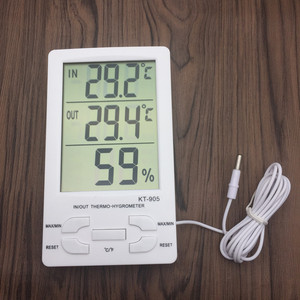 KT-905 Digital Thermo Hygrometer With Large Screen Display Indoor Outdoor Temperature Humidity Monitor - Product Image 1