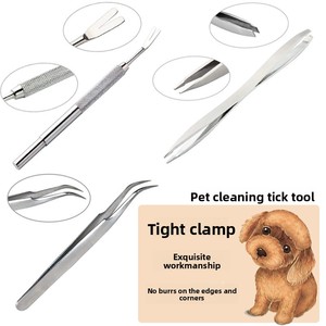 Pince à tiques et puces pour chiens et chats, outil double tête pour attraper les insectes, fournitures pour animaux de compagnie - Product Image 2