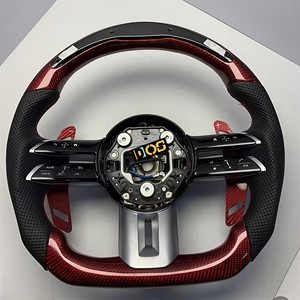Volant <span class=keywords><strong>sport</strong></span> noir en cuir personnalisé et fibre de carbone forgée DOS pour <span class=keywords><strong>Mercedes</strong></span> Benz Classe C GLC <span class=keywords><strong>GLA</strong></span> W204 W205 W212 W213 - Product Image 5