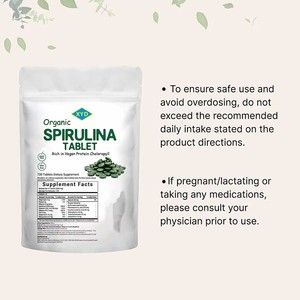 Таблетки спирулины Aeglewell 100% органические, пищевая добавка, оптовая продажа, смесь спирулины и хлореллы, органические, по лучшей цене - Product Image 4
