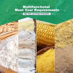 Máquina de molino de harina automática casera de trigo sarraceno de hierro fundido de tecnología europea para la venta granos de molienda, ñame, sorgo - Product Image 6