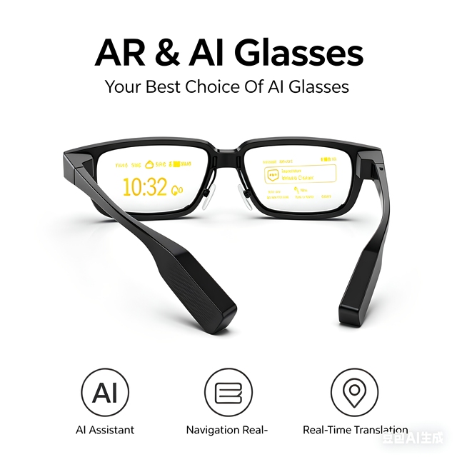 AI Navigation Smart AR Glasses with Binocular Display GPS Real-time Translation 1080P Video IPX5 Waterproof