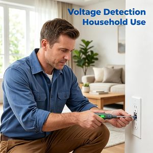 Dual-Switch High-Brightness Industrial Voltage Tester Screwdriver <b>Plastic</b> for Professional Electricians-Open Circuit Detection - Product Image 4