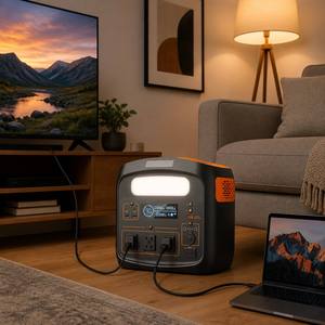 สถานีพลังงานอัจฉริยะ 1200W ช่องเสียบ USB-C PD คู่ 100W 18W 3 ช่องเสียบ AC พร้อมหน้าจอ LCD สำหรับใช้ในบ้านและตั้งแคมป์ - Product Image 2