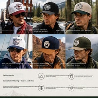 Gorra de Béisbol para Exteriores, 6 Paneles, Aplique de Insignia, Visera en Contraste, Estilo Vintage, Cierre a Presión, 100% Algodón, Estructurada, Ajustable, Unisex, Logotipo Personalizado