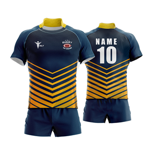 Groothandel Lage Moq Rugby Uniform Snel Droog American Football Jersey Streep Rugby Jersey - Product Image 2