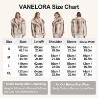 Manteau court en fausse fourrure pour femme pour l'hiver VANELORA V880, veste d'hiver à rayures en fourrure, grand col élégant, manteau décontracté, vente en gros OEM