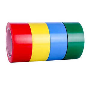 Ruban de signalisation de marquage au sol en PVC simple face 471, ruban de signalisation rouge bleu blanc, adhésif en caoutchouc pour chaussée, ruban vinyle - Product Image 3