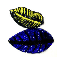 Insignes de paillettes de feuille de fleur brodés exquis patchs de sac pour femmes polyvalents avec caractéristiques d'accessoires à coudre