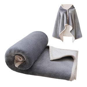 Confortable maison chaud gros doux flanelle <span class=keywords><strong>polaire</strong></span> vêtements de <span class=keywords><strong>d</strong></span>étente en peluche portable à capuche TV couverture Wrap jeter <span class=keywords><strong>Cape</strong></span> - Product Image 2