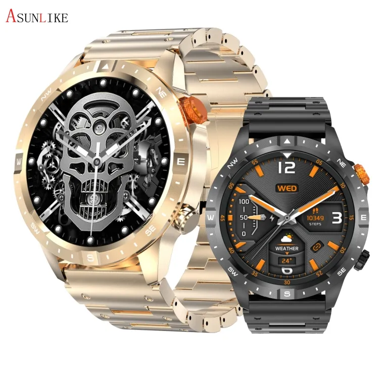 Melhor qualidade AMOLED relógio inteligente AK57 pulseira de aço 400mah bateria forte impermeável esportes relógio inteligente para homens