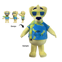 Mascottes d'animaux personnalisées pour les yeux Accessoires d'événement pour chiens Modèle interne d'épreuvage 3D Sculpture sur tissu Matériau en caoutchouc avec conception 3D