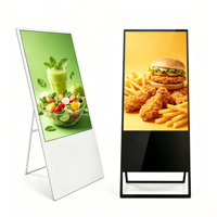 Kiosque d'information de bureau sur pied avec écran 55 pouces, terminal d'affichage intérieur Android WIFI LAN, verre trempé