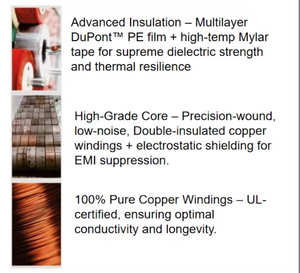 Transformateur toroïdal à faible perte de puissance, tension personnalisée pour le contrôle industriel - Product Image 6
