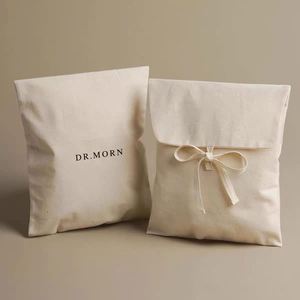 Pochette promotionnelle personnalisée avec logo, en toile de coton réutilisable, pour cosmétiques, sous-vêtements, chaussures, avec rabat - Product Image 5