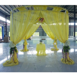ราวม่านแบบโมดูลาร์ทรงกลมพร้อมผ้าม่านสำหรับตกแต่งฉากหลังงานแต่งงาน - Product Image 5