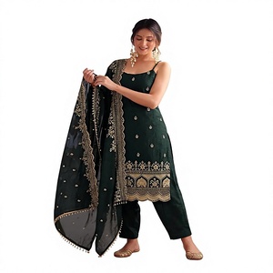 Nuevo Conjunto de Fiesta Gujarati Elegante para Mujer, Top de Seda de Moda, Palazzo y Dupatta, Listo para Usar, Sin Arrugas, de Secado Rápido y Elástico - Product Image 1