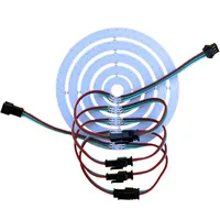 Anneau de pixels RGB WS2812B DC5V, modules LED adressables individuellement, IC WS2812, SMD 5050, matériau ABS, intérieur