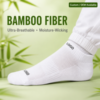 Chaussettes de sport basses en fibre de bambou, antibactériennes, anti-humidité, anti-odeur, imprimées pour jeunes, pour la course, collection automne