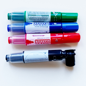 Juego de Marcadores de Pizarra Blanca Recargables con Logotipo Personalizado al por Mayor, 4 Colores, Rotuladores de Borrado en Seco para Oficina y Material Escolar - Product Image 1