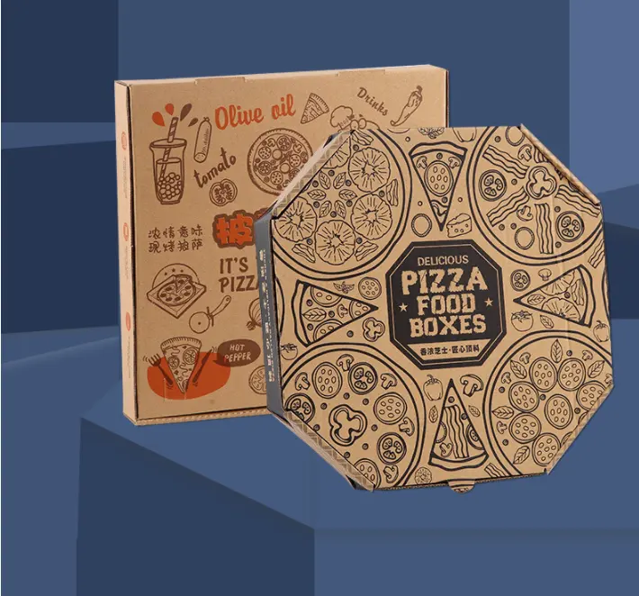 Toptan fiyat CE onaylı oluklu kutu Pizza kutusu katlanır ambalaj kutusu
