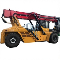 Nouveau Reach Stacker Diesel Haut de Gamme SRSC4545H1 avec Mât Monostade et Pneus Pneumatiques pour Opérations Portuaires