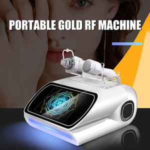Appareil portable de raffermissement cutané à micro-aiguilles RF dorées et poignée marteau de glace, machine de lifting facial par micro-aiguilles RF - Product Image 2
