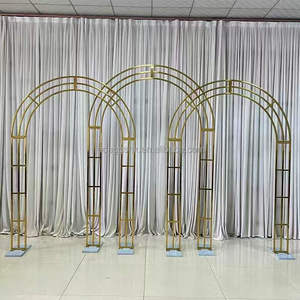 Décoration de scène de mariage LEDA, nouveau design, fond blanc 3D, design moderne, arche en acrylique ondulée - Product Image 6