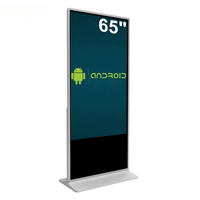 Pantalla Digital de Señalización de 65 Pulgadas 4K Android 11.0, Kiosco con Pantalla Táctil de Pie, Reproductor de Publicidad Ultra Delgado