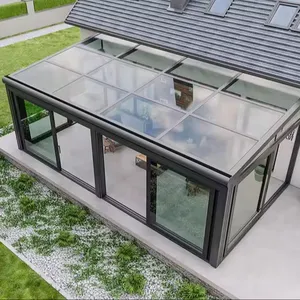 EASY ASSEMBLY Aluminum Glass Sunrooms Conservatory Customized Greenhouse Sunrooms Glass Houses