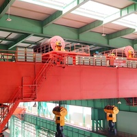 Pont roulant à crochet Wanlong QD Type 10-20T contrôlé par PLC avec moteur, portée de 19,5 m et hauteur de levage de 16 m