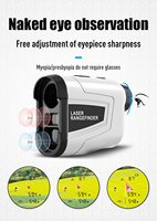 Télémètre laser de golf portable personnalisable 1200m avec objectif 6X, compensation de pente, verrouillage de drapeau, vibration et batterie 750mAh